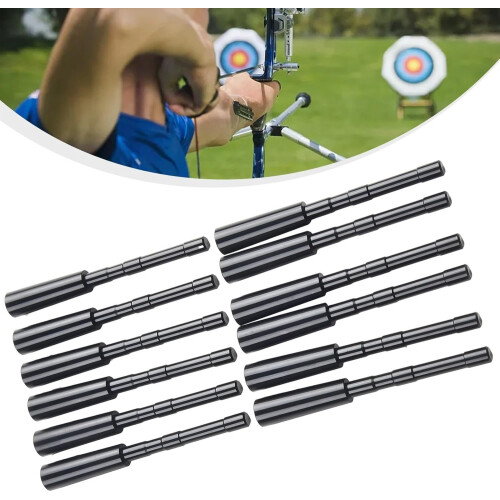 Arrow Insert Adapter Aluminum Connector ID4 2mm Shaft Compatibility 12Pack 6x7.5MM Silver 1