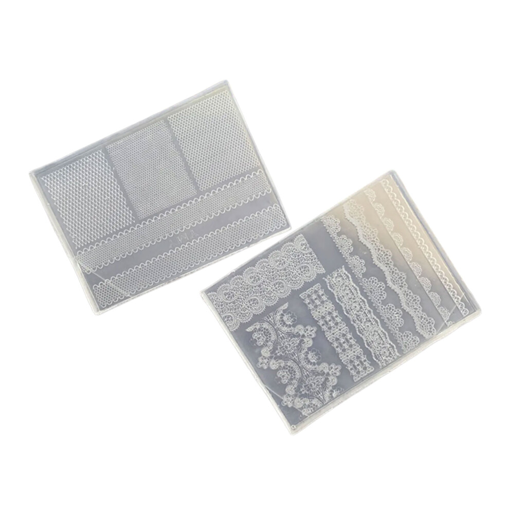 Double Europe Lace Design Silicone Nails Molds for Crafting