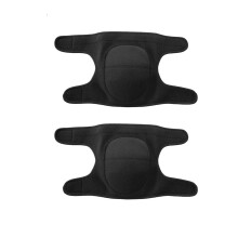Knee Brace Winter Warm Soft Adjustable Knee Pads For Men Women Volleyball Knee Pad Knee Protection 2 Pcs Black Size M