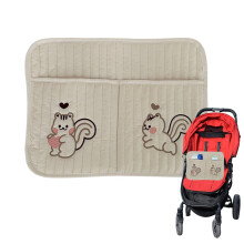 Cot Organizer Stroller And Crib Organizer, Cotton Hanging Side Bag For Diapers, Bottles, Pacifiers Fits Strollers