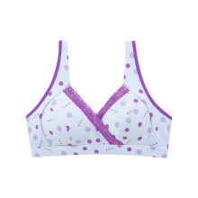 Nursing Bra Wireless Seamless Maternity Bra for Pregnancy and Postpartum Size 90 Purple