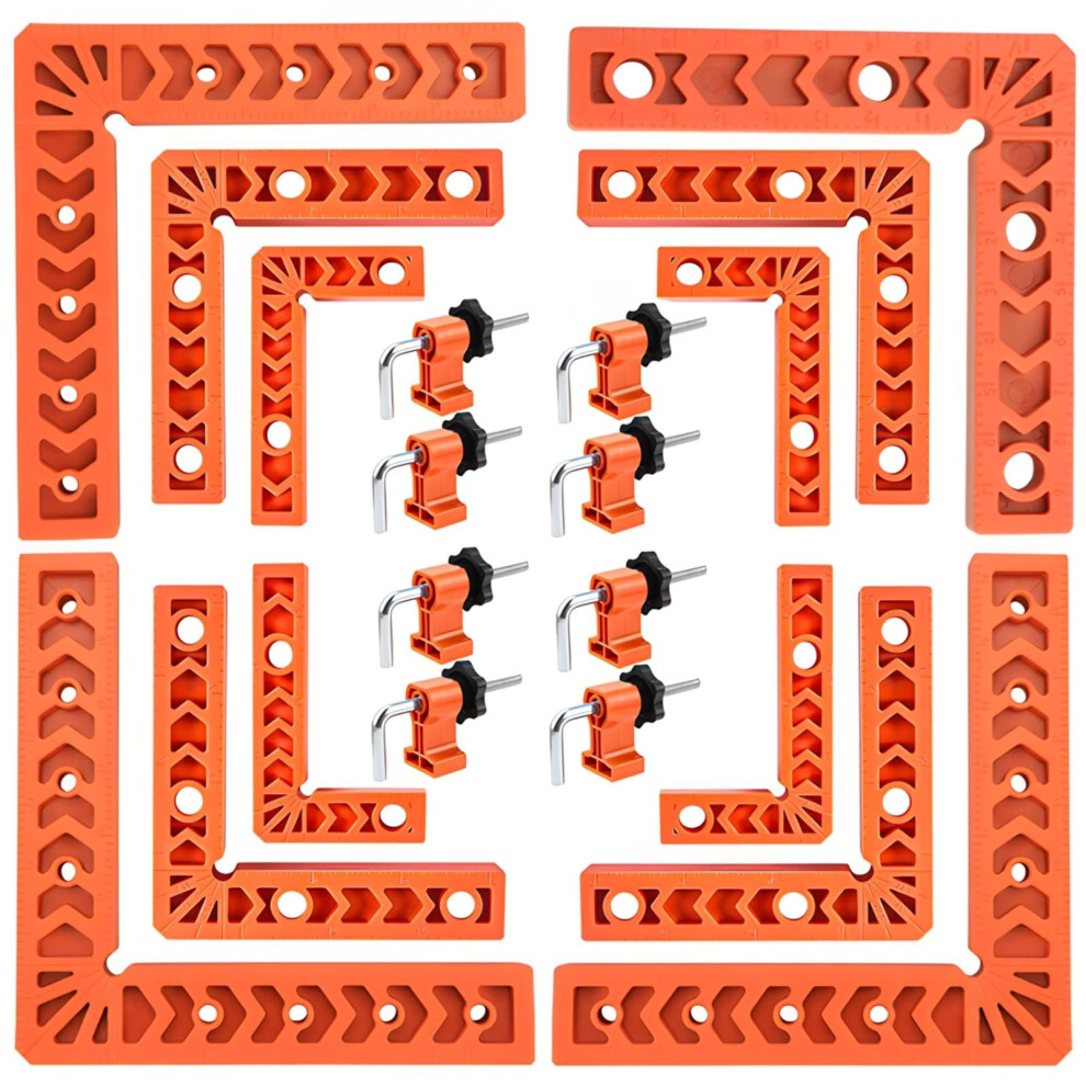 Right Angle Clamps For Woodworking, 12Piece Heavyduty Abs Corner Clamp Set, Precise 90Degree Alignment, Stable Joints 9365049226066
