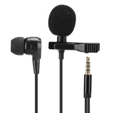 Lavalier-Ansteckmikrofon, omnidirektional, externes Clip-On-Mikrofon mit 3,5-mm-Audioanschluss, Geräuschunterdrückung, leicht