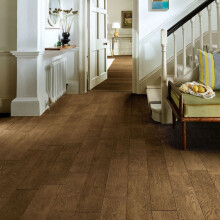 (1.44 m² / Pack, Dark Brown 25 Cognac Brushed And Lacquered Brown) Chene14mm Engineered Wood Flooring