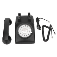 Retro-Tischtelefon mit Wählscheibe und mechanischem Klingelton, hochwertiges Vintage-Design für die Heimdekoration.