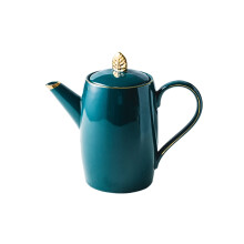 Ceramic Pitcher For Juice And Coffee With Handle Self Cooling Teapot Light Luxury Green