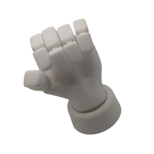 Plastic handmodel Flexibele beweegbare vingers Oefenpop-Wit