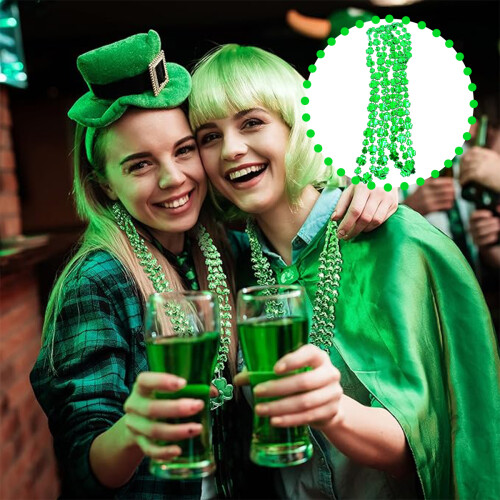 Αλυσίδα με χάντρες Shamrock Party για εορταστικές εκδηλώσεις, αξεσουάρ για την ημέρα 1