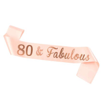 Corona di compleanno color oro rosa per donna, tiara in lega resistente con strass decorativi, set di fascia per l'80 compleanno con glitter,