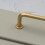 128mm Satin Brass Curved Cabinet Handle Gold Bar 16