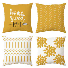 Invisible Zipper Closure High-Density Linen Fabric, Home Decorative Throw Pillow Case For Winter Holiday Decorations, Multipurpose Use Set Of 4 In Var