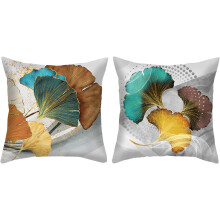 Housse de coussin élégante - Matière de haute qualité pour coussins en velours, idéale pour le salon ou le jardin. Le motif ne se détache pas.