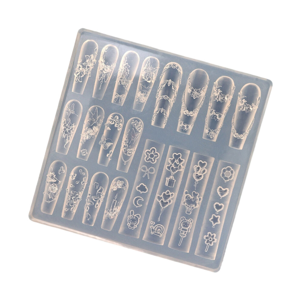 Stylish Nail Art Silicone Mould For Crafting Intricate-Style 3
