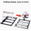 Mitre Saw Stand Adjustable Height Folding Roller Stand Steel Construction Portable Workshop Storage Frame 5