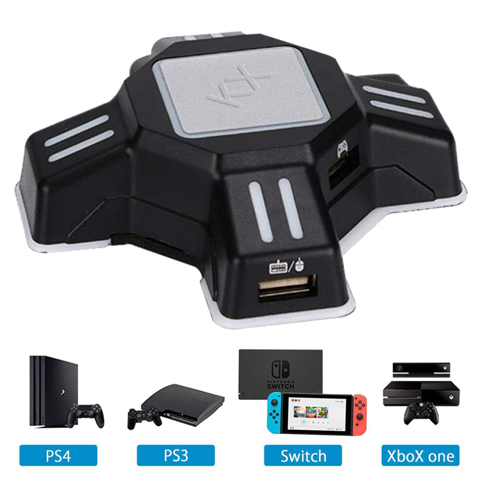 Versatile Gaming Adapter,Plug And Play Solution For Usb Keyboard And Mouse,Supports Network Mode And Fps Games On Nintendo Switch,Xbox One,Ps4,Ps3,Pc 9420858096290