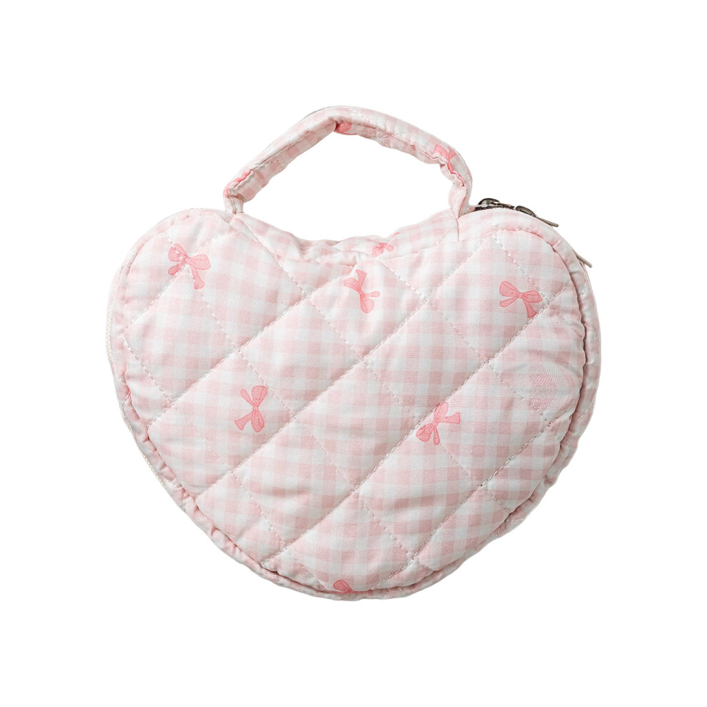 Quilted Heart Cosmetic Organizers With Florals Print Large-F