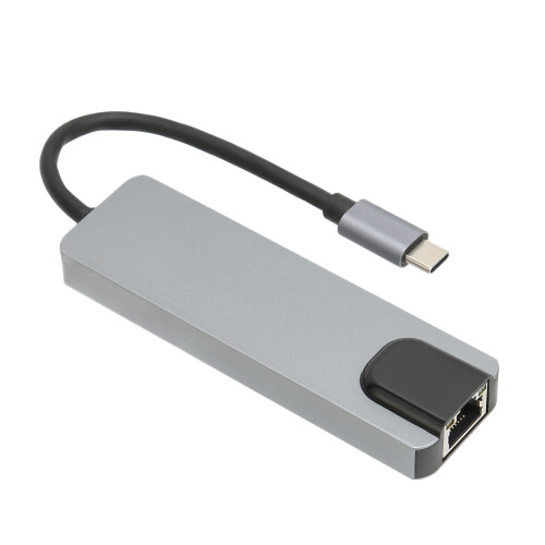 Πολυλειτουργικός προσαρμογέας USB C Hub για Macbook Pro, κρυστάλλινη ροή βίντεο, θύρες USB 1