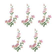 5PCS Geborduurde Bloem Ijzer op Patches Borduren Applique-Roze