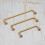 128mm Satin Brass Curved Cabinet Handle Gold Bar 8