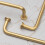 128mm Satin Brass Curved Cabinet Handle Gold Bar 6
