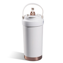 Large Capacity Stainless Steel Water Bottle Ceramic-Cream white