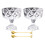 Clear Thickened Glass Dessert Cup With High Stem Designs-White 1