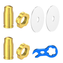 Tire Valve Caps Set, Alloy Stem and Dust Caps, Replacement Valve Caps for Bicycle Tires, Gold
