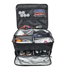 2 Layer Golf Trunk Organizer Bag Waterproof Ventilated Shoe Compartment For 2 Pairs Shoes And Golf Balls Tees Gloves