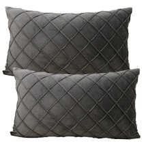 Housse de coussin décorative en velours de haute qualité, couleur unie riche, pour une décoration intérieure intemporelle (30 x 50 cm)