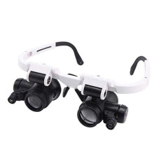 Magnifier Headset Magnifying Glasses With LED Lights 8X and 23X Head Loupe for Electronics Jewelry Watch