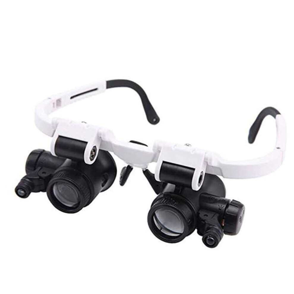 Magnifier Headset Magnifying Glasses With LED Lights 8X and 23X Head Loupe for Electronics Jewelry Watch