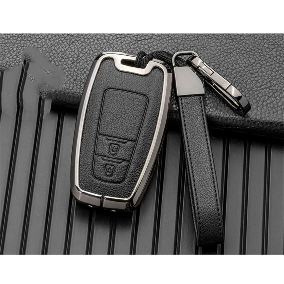 Car Key Case, Zinc Alloy Shell Fob Cover, For Toyota Prius Camry Corolla Chr Rav4, 2018, Grey/Black 9119770948908