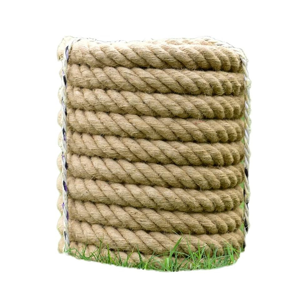 Natural Jute And Hemp Rope 35Mm 20M Heavy Duty For Diy Crafts, Hammock, Swing, Tug Of War, Home Decor 9365049228220
