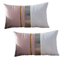 Ensemble de taies d'oreiller brodées de marque, housse de coussin en velours doux avec fermeture éclair invisible pour salon et chambre,