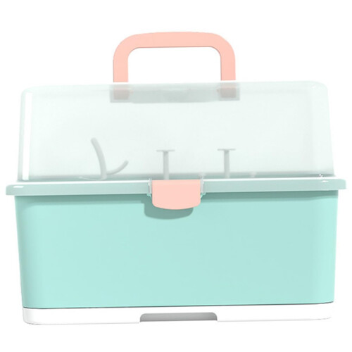 Bottle Dryer Rack Portable Tableware Container With Cover For Drying Bottles And Dinnerware Green