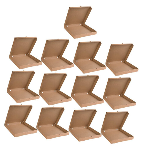Pizza Boxes 15Pack Corrugated Paper Storage For Baking And Delivery