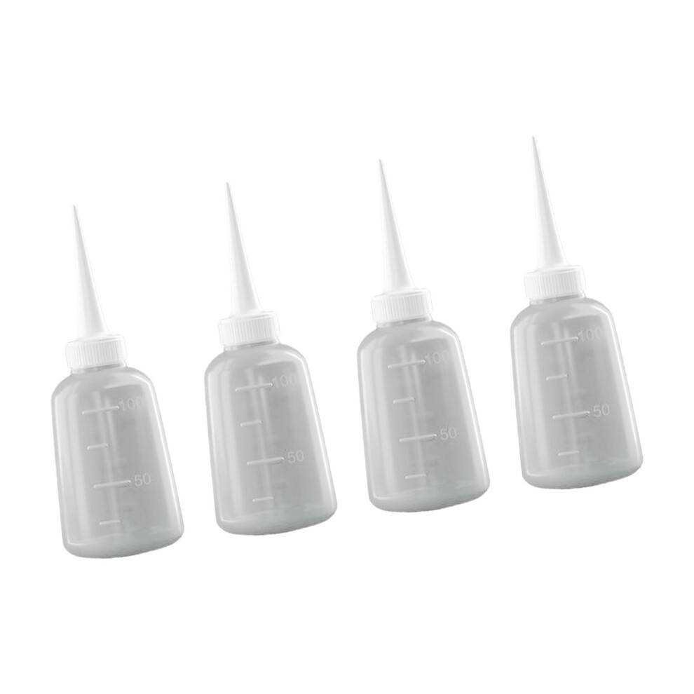 4Pieces Translucent Squeeze Bottles Glues Dispenser For-100Ml 7696001284087