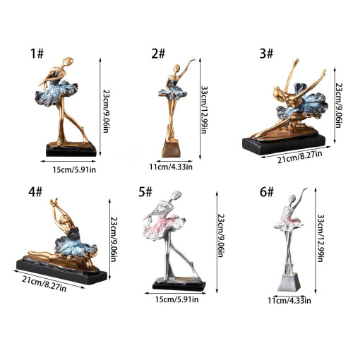 Balletdanser Kunstbeeld Elegante plankdecoratie Premium hars-2 1
