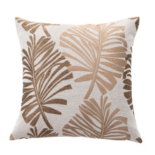 Motifs de feuilles tropicales, style rustique, fermeture éclair invisible, tissu en lin et polyester résistant pour la décoration intérieure et