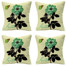 Taies d'oreiller carrées, cadeau idéal, couleurs vives et antitaches, lot de 2 (45 x 45 cm).