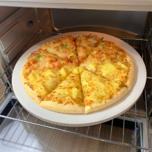 Cordierite Pizza Stone for Oven Temp Resistant, Even Baking, Outdoor Use, 380 x 15 mm