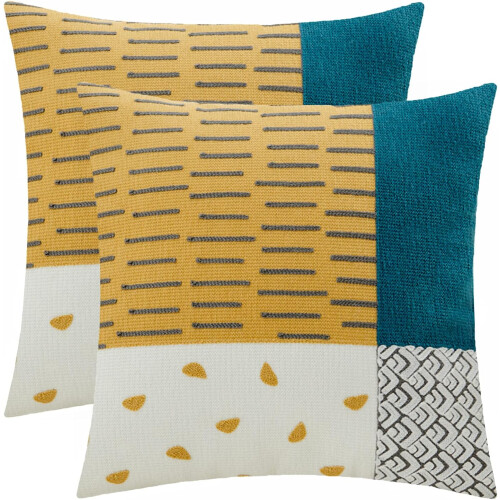 Pillow Perfection, Μαξιλαροθήκες από λινό με ενισχυμένο φερμουάρ σε χρώμα μουσταρδί για