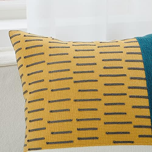 Pillow Perfection, Μαξιλαροθήκες από λινό με ενισχυμένο φερμουάρ σε χρώμα μουσταρδί για 2