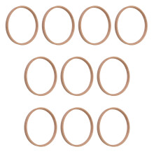 Houten bloemen hoepelkrans 10 stuks hout ronde ambachtelijke-S
