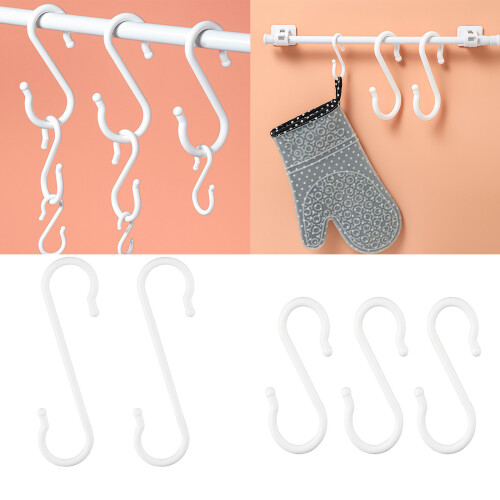 No Damage Plastic S Hooks Adhesive Wall Hooks For Kitchen-M 1