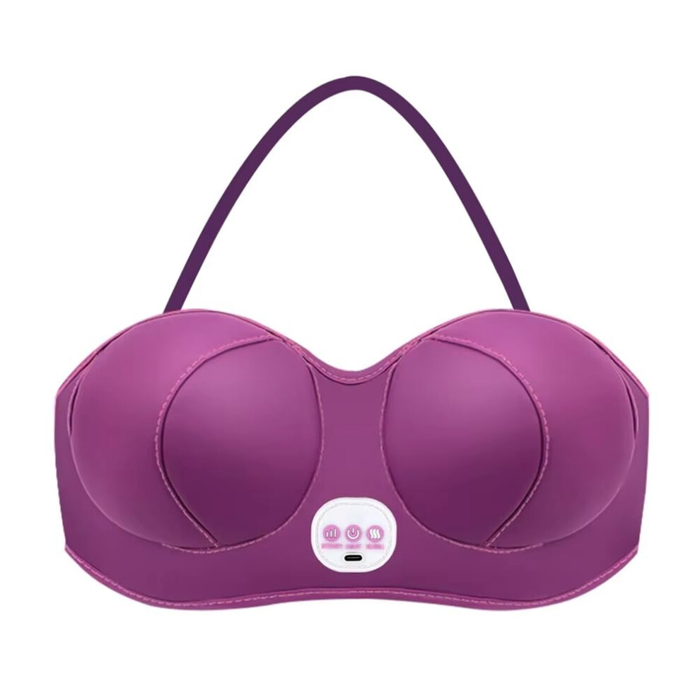 Breast Enlargement Massager Rechargeable Vibration Device For Augmentation Hot Compress Massage Bra Meridian Therapy