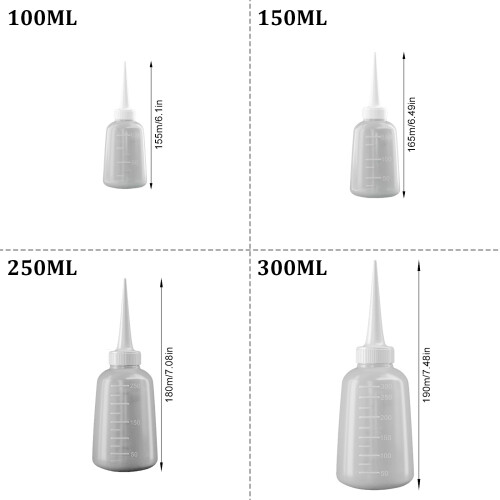 4pcs Sturdy Glues Dispenser Nozzle Bottle Plastic Squeeze-150ml 2
