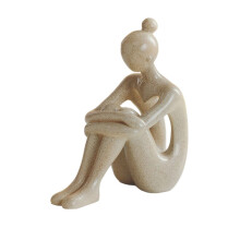 Contemporary Abstract Statue Decorative Resin Art-Grey 4