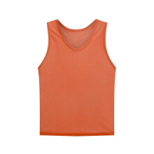 Sports Pinnies 6Piece Set, Youth Mesh Bibs, Quick Dry Breathable Sleeveless Vests, 65x55 cm, Orange