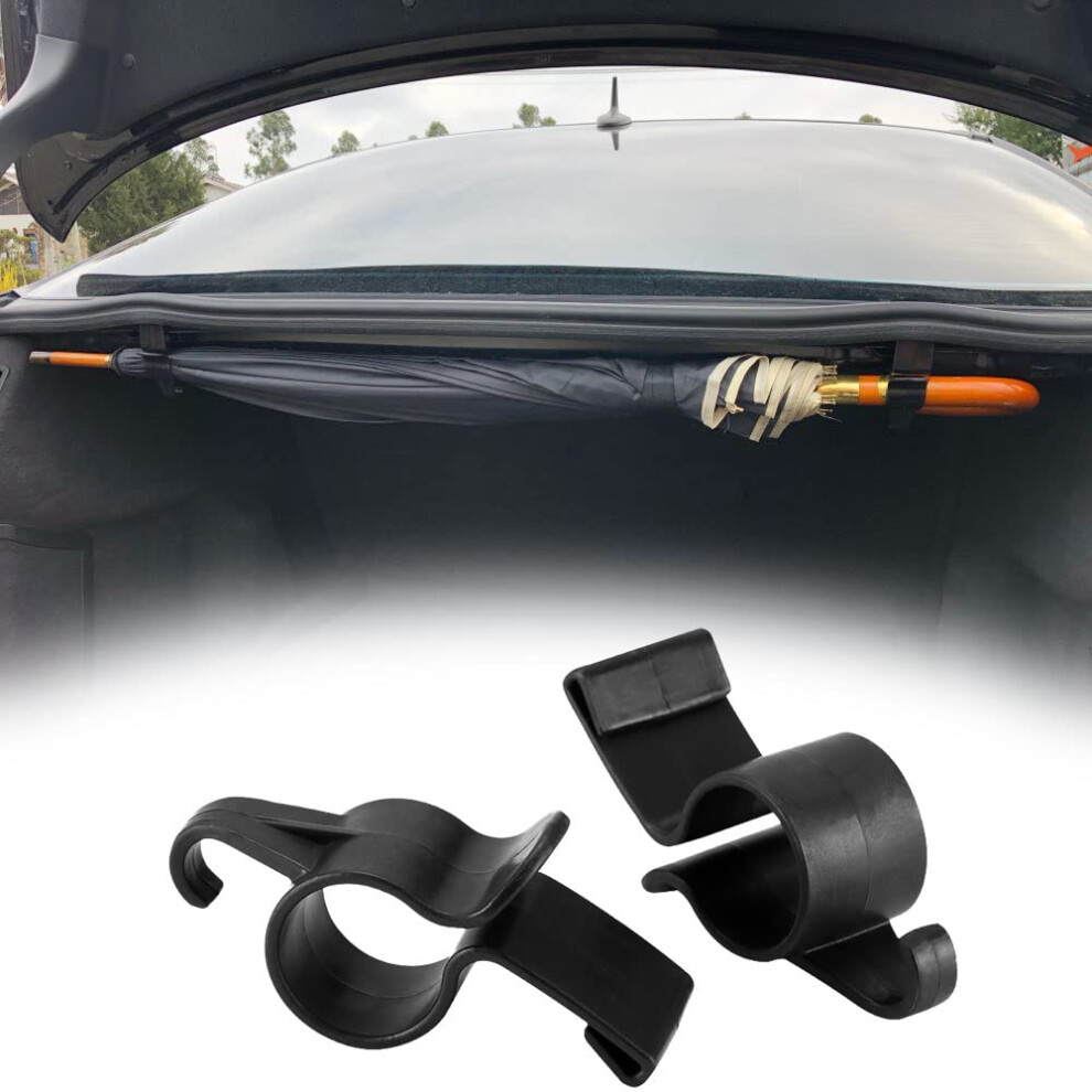 Car Trunk Hooks 2Pack, Durable Plastic, Umbrella Storage Holder, Towel Hook 9365049229708